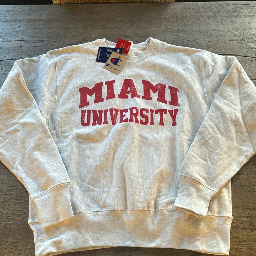 Miami university crew neck new